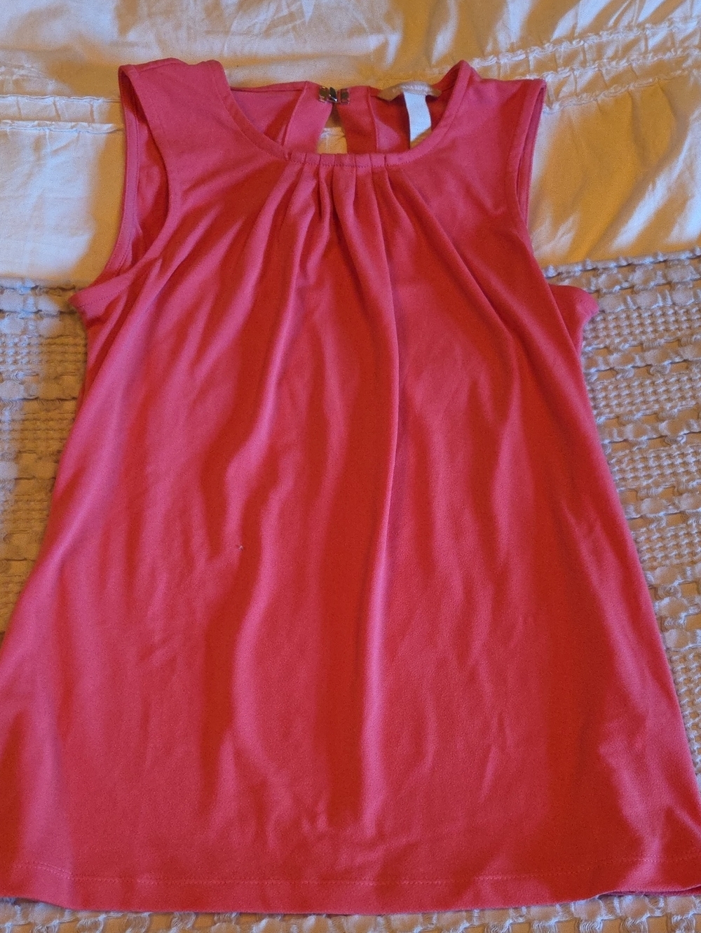 Sleeveless Coral Tank Top Size Small